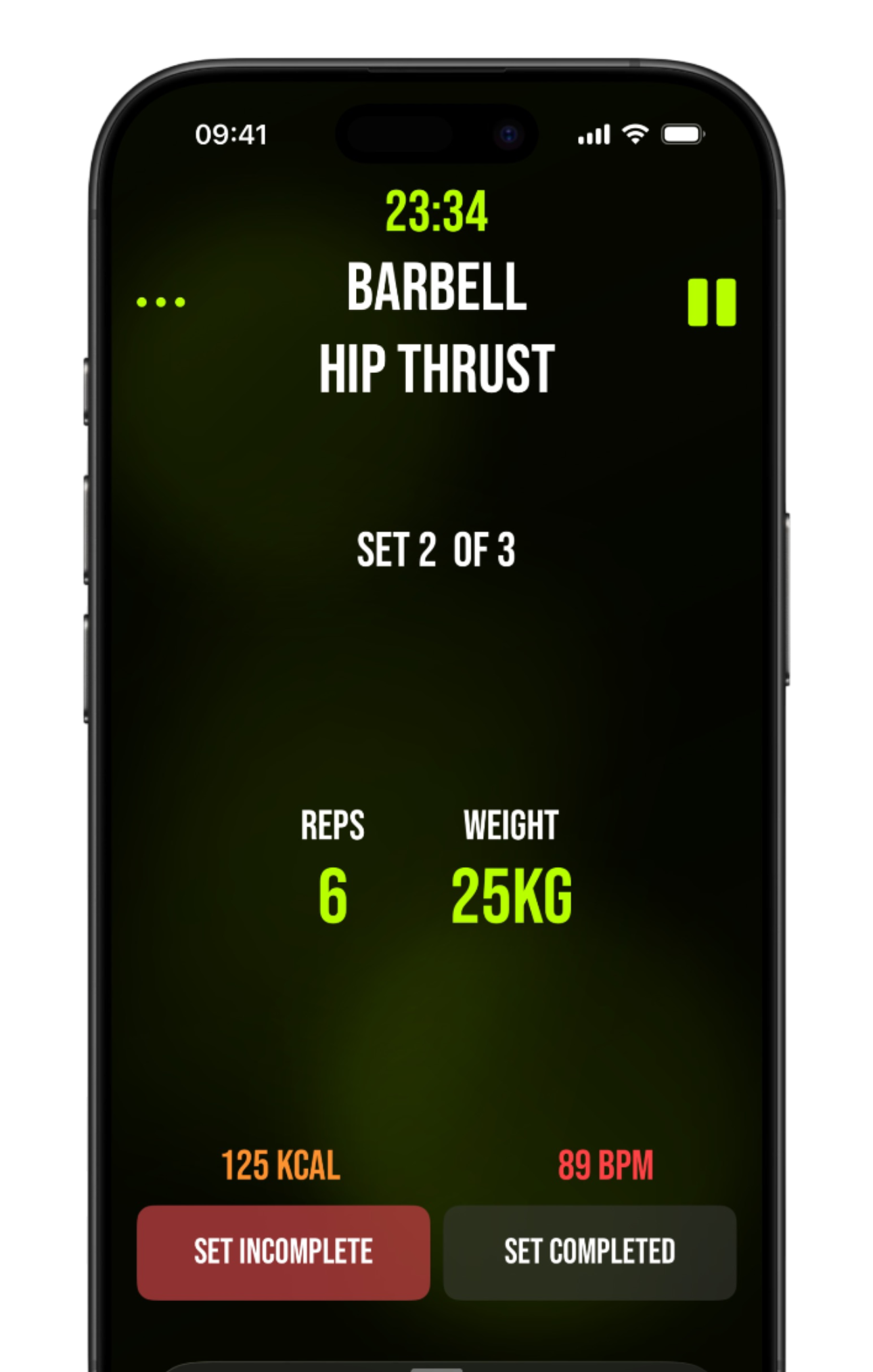 Overload Workout Workout Screen